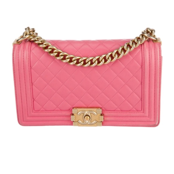 Chanel Medium Quilted Pink Boy Bag - Picture 1 of 11